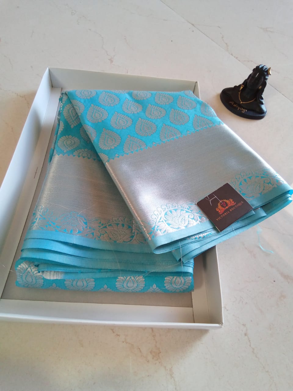 Samuthrika Silver Saree